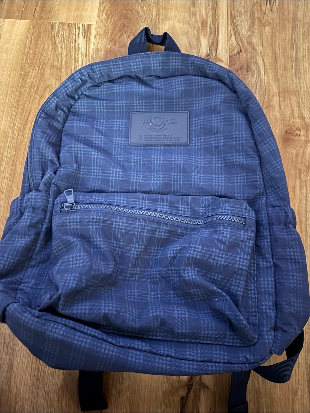 ALOHA Collection Blue Plaid Everyday Backpack - Picture 3 of 7